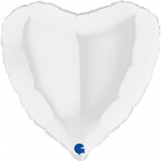 18" (45см) серце біле (Grabo Італія) без УП