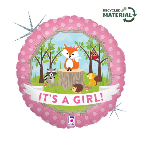 18" (45см) круг Лесные звери It`s a girl! (Grabo Италия) УП 18" (45см) круг Лесные звери It`s a girl! (Grabo Италия) УП