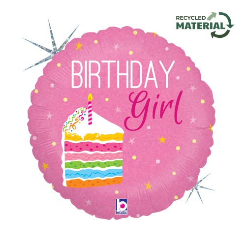18" (45см) коло Торт Birthday girl (Grabo Італія) УП 18" (45см) коло Торт Birthday girl (Grabo Італія) УП