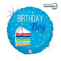 18" (45см) круг Торт Birthday boy (Grabo Италия) УП