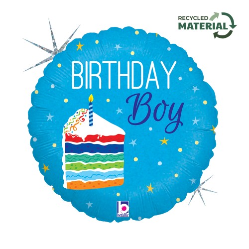 18" (45см) круг Торт Birthday boy (Grabo Италия) УП 18" (45см) круг Торт Birthday boy (Grabo Италия) УП
