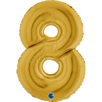 Фольгована цифра 8 золото 100см (Grabo Італія) без УП