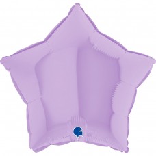 18" (45см) зірка макарун ліловий matte lilac (Grabo Італія) без УП
