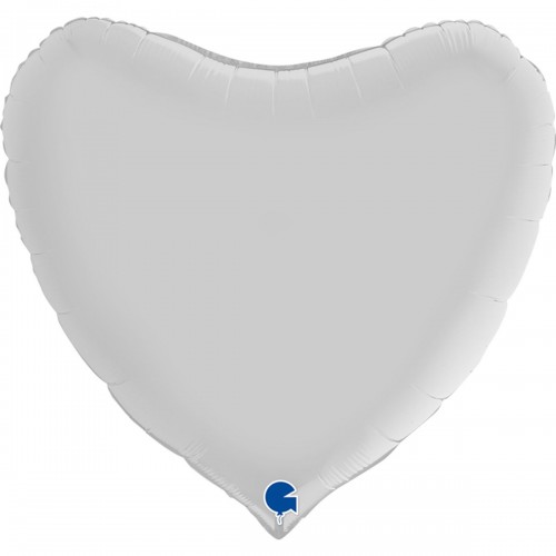 36" (91см) серце Satin White сатин біле (Grabo Італія) УП 36" (91см) серце Satin White сатин біле (Grabo Італія) УП