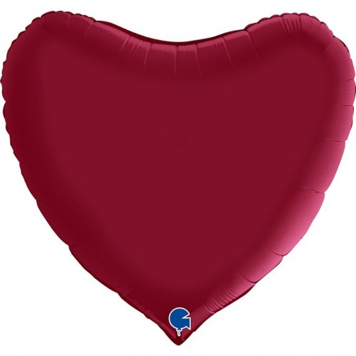 36" (91см) сердце Satin Cherry сатин вишня (Grabo Италия) УП 36" (91см) сердце Satin Cherry сатин вишня (Grabo Италия) УП