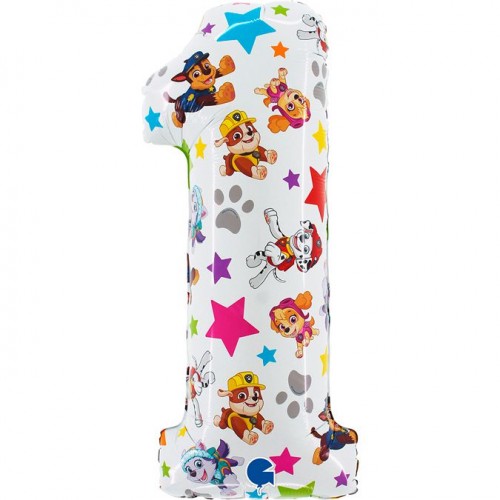 Фольгированная цифра 1 Щенячий патруль Paw Patrol 66см (Grabo Италия) Фольгированная цифра 1 Щенячий патруль Paw Patrol 66см (Grabo Италия)