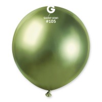 19" (48см) латексна куля ХРОМ ківі Gemar Італія (1шт)