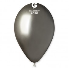 13" (33см) шар латексный ХРОМ Серый графит/90 Gemar (Италия) (50шт)