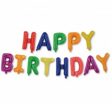 Куля Happy Birthday мульті (40см висота літери)|