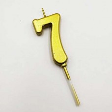 Свічка Цифра "7" із позолотою