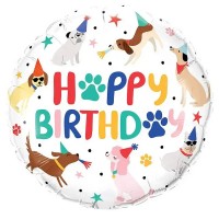 18" (45см) Happy Birthday веселые собачки (Китай)