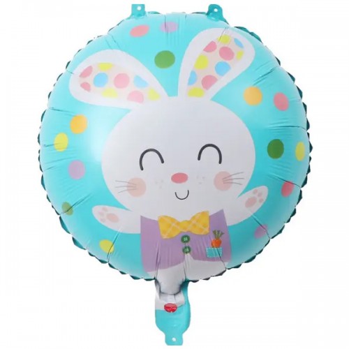 18" (45см) Круг Зайчик на бирюзовом (Китай) 18" (45см) Круг Зайчик на бирюзовом (Китай)