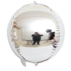 3d сфера б/рис 10" (25см) металік срібло (Китай) без УП