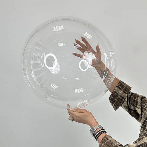 Куля bubble / баблс 20" (50см) Китай (реальний розмір 41см) попередньо розтягнутий, синя уп Куля bubble / баблс 20" (50см) Китай (реальний розмір 41см) попередньо розтягнутий, синя уп