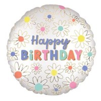18" (45см) HB разноцветные, контуры ромашек (Китай)|