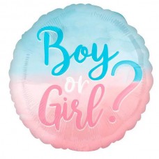 18" (45см) Boy or Girl? рожево-блакитний (Китай)|