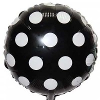 18" (45см) Коло чорне в білий горох (Китай)