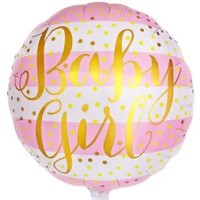 18" (45см) Круг its a GIRL с полосками (Китай)