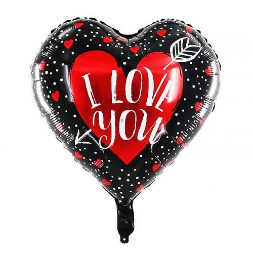 18" (45см) Серце I love you на чорному (Китай) 18" (45см) Серце I love you на чорному (Китай)