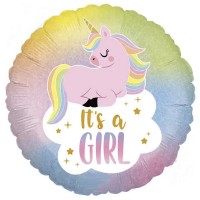 18" (45см) Коло it's a girl єдиноріг ніжний (Китай)