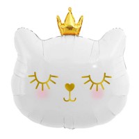 Кішка з короною біла 49х56 см (Китай БФ) УП|