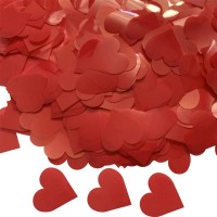 Конфетті сердечка червоні МІНІ (15мм) 50гр