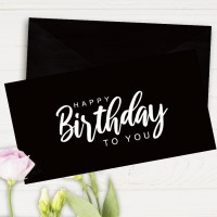 Конверт подарунковий HB to you на чорном (5шт)