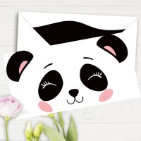 Конверт подарунковий Панда (5шт)