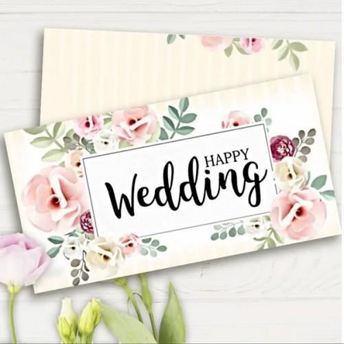 Конверт подарунковий Happy Wedding квіти (5шт) Конверт подарунковий Happy Wedding квіти (5шт)
