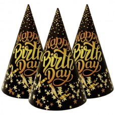 Ковпаки Happy Birthday зірки (5шт)