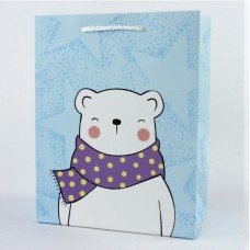 Пакет подарунковий  23*18*10 см Baby Shower (блакитн) 