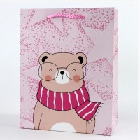 Пакет подарунковий  23*18*10 см Baby Shower (рожев) 