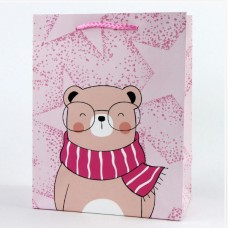 Пакет подарунковий  23*18*10 см Baby Shower (рожев) 