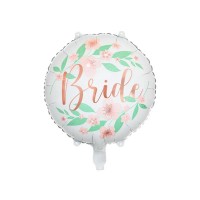 18" (45см) круг Bride с цветами (PartyDeco Польша) УП