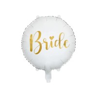 18" (45см) круг Bride на белом (PartyDeco Польша) УП