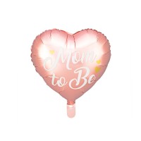 18" (45см) Серце Mom To be рожеве (PartyDeco Польща) УП