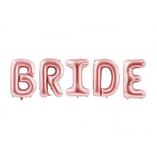 PartyDeco Bride літери рожеве золото 280х86см УП