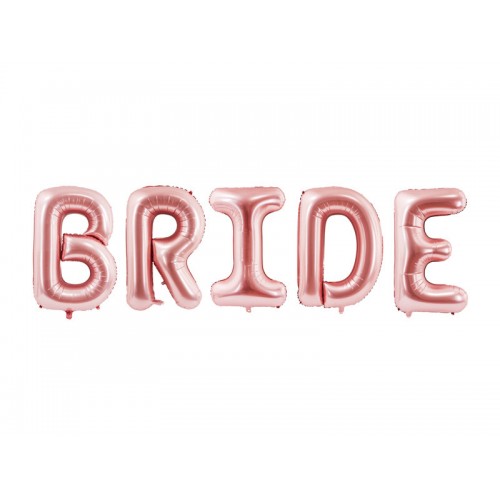 PartyDeco Bride літери рожеве золото 280х86см УП PartyDeco Bride літери рожеве золото 280х86см УП