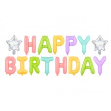 PartyDeco Happy Birthday літери мікс 395х35см УП