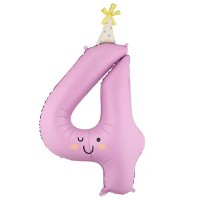 PartyDeco Цифра 4 з ковпачком (100см) УП