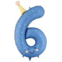 PartyDeco Цифра 6 з ковпачком (100см) УП