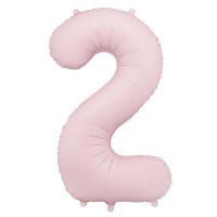 PartyDeco Цифра 2 світло-рожева (100см) УП