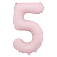 PartyDeco Цифра 5 світло-рожева (100см) УП