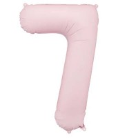PartyDeco Цифра 7 світло-рожева (100см) УП