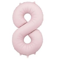 PartyDeco Цифра 8 світло-рожева (100см) УП