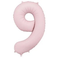 PartyDeco Цифра 9 світло-рожева (100см) УП
