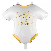 Бодік білий Hello Baby 51х45см (PartyDeco Польща) БФ УП