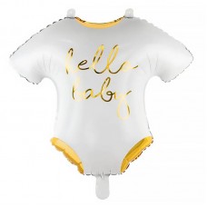 Бодік білий Hello Baby 51х45см (PartyDeco Польща) БФ УП