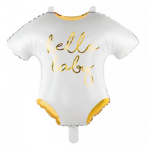Бодик белый Hello Baby 51х45см (PartyDeco Польша) БФ УП Бодик белый Hello Baby 51х45см (PartyDeco Польша) БФ УП