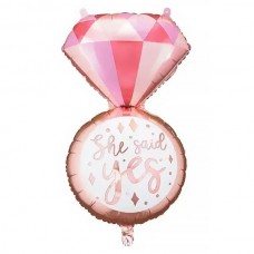 Обручальное кольцо She said yes 41х72 см (PartyDeco Польша) БФ УП